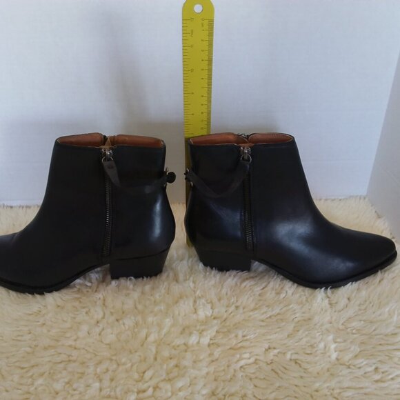 Women's Hudson London Larry Black leather heeled ankle boots size EU 39 - US 8 - Picture 9 of 12